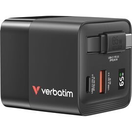 Зарядное устройство Verbatim GaN 65 W 2 ports (USB-C/1xUSB-A) (32217)