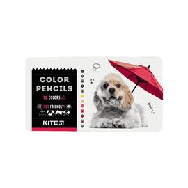 Карандаши цветные Kite Dogs трехгранные 12 шт (K22-058-1)
