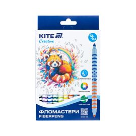 Фломастеры Kite Creative двусторонние 12 цветов (K-1151)
