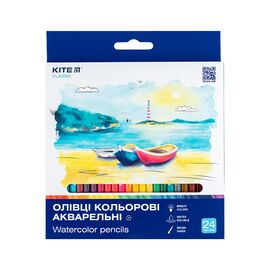 Карандаши цветные Kite Classic акварельні, 24 кольори (K-1050)