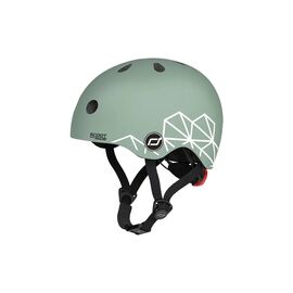 Шолом Scoot&Ride 45-51см , зелений, з ліхтариком (SR-181206-GREENLINES)