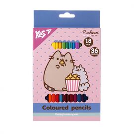 Карандаши цветные Yes Pusheen 18 шт 36 кол. (290769)