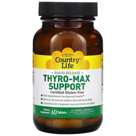 Вітамінно-мінеральний комплекс Country Life Підтримка Щитовидної Залізи, Rapid Release Thyro-Max Support, 60 табл (CLF-01595)