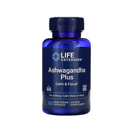 Вітамінно-мінеральний комплекс Life Extension Ашваганда Плюс, Ashwagandha Plus, 60 вегетаріанських капсул (LEX-25196)