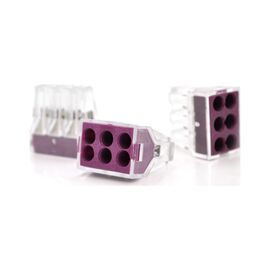 Соединитель кабеля 6-pin аналог WAGO K773-106, 50штпак Voltronic (K773-106/50)