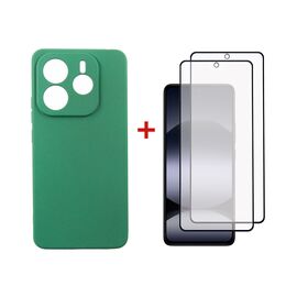 Чехол для мобильного телефона Dengos Xiaomi Redmi Note 14 5G Soft + glass 2pcs (Mint) (DG-CTG2P-14)