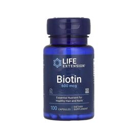 Вітамінно-мінеральний комплекс Life Extension Біотин, 600 мкг, Biotin, 100 капсул (LEX-10210)