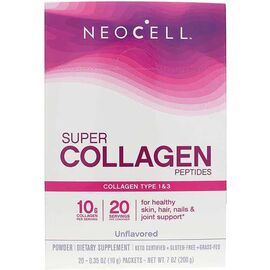 Витаминно-минеральный комплекс Neocell Пептиды Супер Коллагена, 10 гр, Super Collagen Peptides, NeoCell, 20 стик (M13287)