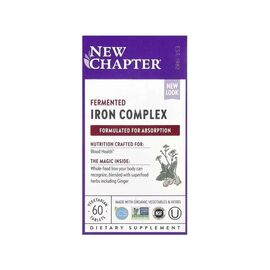 Минералы New Chapter Железо, ферментированный комплекс, Fermented Iron Complex, 60 таб (NCR-00636)