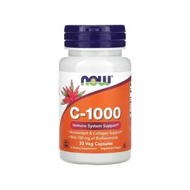 Витаминно-минеральный комплекс Now Foods Витамин C-1000, Vitamin C-1000, 30 вегетарианских капсул (NOW-00689)