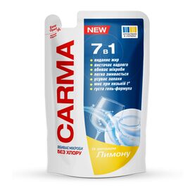 Средство для ручного мытья посуды Carma Лимон Дой-пак 400 мл (4820204702212)