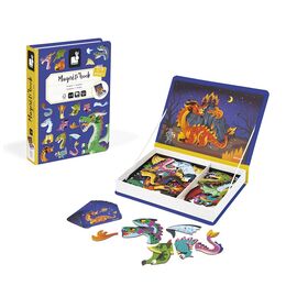 Развивающая игрушка Janod Магнитная книга Драконы 53 элемента (J02527)