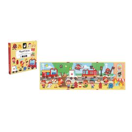 Розвиваюча іграшка Janod Магнітні історії Пожежники 30 елементів (J05453)