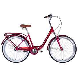 Велосипед Dorozhnik 26" RUBY Planet рама-17" AL 2025 бордовий (OPS-D-26-303)