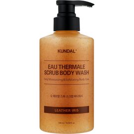 Гель для душа Kundal Eau Thermal Scrub Body Wash Leather Iris 500 мл (8809809428679)