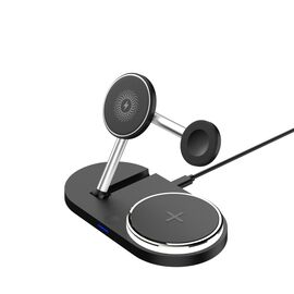 Зарядное устройство Armorstandart Wireless Charging H102 3 in 1 Magnetic Black (ARM78103)