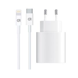 Зарядное устройство Armorstandart AMHJ83 20W USB-C White + cable USB-C to Lightning (ARM77724)