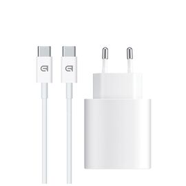 Зарядное устройство Armorstandart AMHJ83 20W USB-C White + cable USB-C to USB-C (ARM77725)