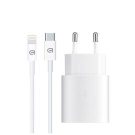 Зарядное устройство Armorstandart AR-TA800W USB-C 25W White + cable USB-C to Lightning (ARM77719)