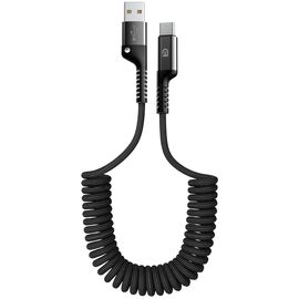 Дата кабель USB 2.0 AM to USB-C 1.0m Spiral 2.4A black Armorstandart (ARM75390)