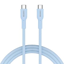 Дата кабель USB-C to USB-C 1.0m OnWire 60CL C-C 60W COLOR Braided 1m Light Blue Canyon (CND-CCAP60AB10LBL)