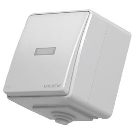 Выключатель Videx BINERA IP65 наружный 1кл с подсветкой