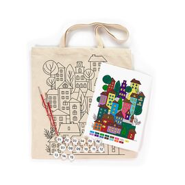 Набір для творчості Rosa Talent екосумка-розмальовка, Яскраве місто, А3, 38х42 см (4823098541226)