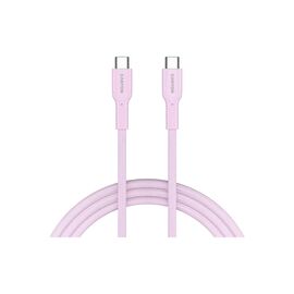 Дата кабель USB-C to USB-C 1.0m OnWire 60CL C-C 60W COLOR Braided 1m Pink Canyon (CND-CCAP60AB10PK)