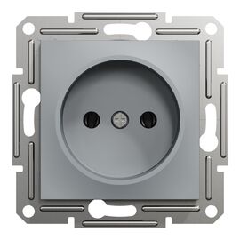 Розетка Schneider Electric ASFORA без заземлення сталь (EPH3000162)