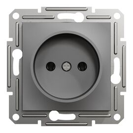 Розетка Schneider Electric ASFORA без заземлення антрацит (EPH3000171)