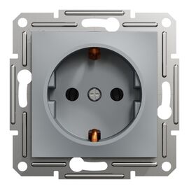 Розетка Schneider Electric ASFORA сталь (EPH2900162)