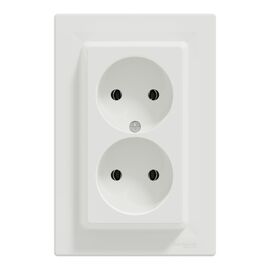 Розетка Schneider Electric ASFORA без заземления двойная белая (EPH9700121)