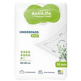Пелюшки для малюків ActiLife Med Basic 60 х 60, 10 шт (4820174981419)