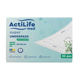 Пеленки для младенцев ActiLife Med Super 60 х 60, 30 шт (4820174981501)