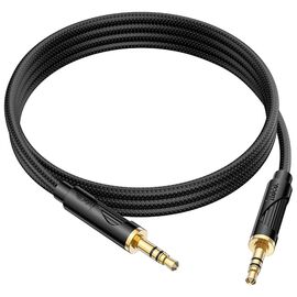 Кабель мультимедійний 3.5mm M to 3.5mm M 1.0m Black HOCO (6942007625463)