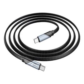 Дата кабель USB-C to USB-C 1.2m 60W nylon aluminum U119 black HOCO (6942007605021)