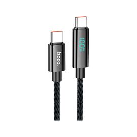 Дата кабель USB-C to USB-C 1.0m Benefit with display 100W U141 black HOCO (6942007611930)
