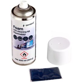 Спрей для очищення Gembird Foam, LCD cleaning kit, 400ml, steel (CK-LCD-08)