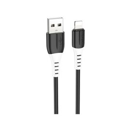 Дата кабель USB 2.0 AM to Lightning 1.0m 2.4A silicone X82 black HOCO (6931474768537)