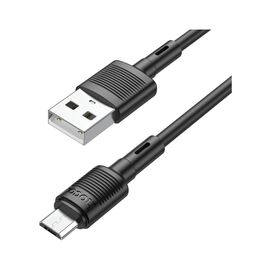 Дата кабель USB 2.0 AM to Micro 5P 1.0m 2.4A PVC X83 black HOCO (6931474770882)