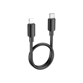 Дата кабель USB-C to Lightning 0.25m Hyper PD X96 black HOCO (6942007609364)