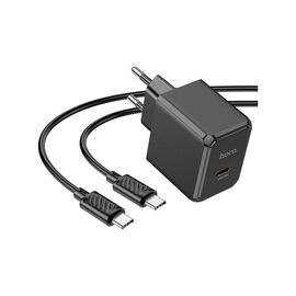 Зарядное устройство HOCO CS13A Ocean USB-C PD20W + cable USB-C to USB-C Black (6942007603843)
