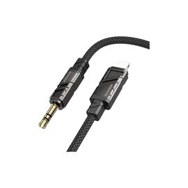 Кабель мультимедийный Lightning to 3.5mm M 1.0m black BOROFONE (6941991117749)
