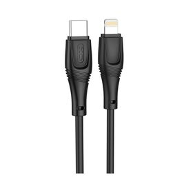 Дата кабель USB-C to Lightning 1.0m 27W High Elastic Zeus XO (NBQ239A_Black)