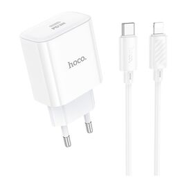 Зарядное устройство HOCO C76A Pro Majestic USB-C PD30W + cable USB-C to Lightning White (6942007616317)