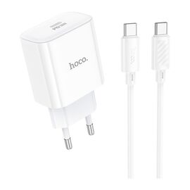 Зарядное устройство HOCO C76A Pro Majestic USB-C PD30W + cable USB-C to USB-C White (6942007616324)