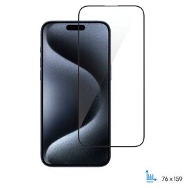 Стекло защитное 2E iPhone 15 Pro Max 2.5D FCFG black (2E-IP-15PM-6.7-SMFCFG-BB)