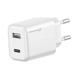 Зарядное устройство Grand-X CH-890 Fast Charge 1xUSB-C PD20W + 1xUSB QC4.0 + AFC SCP FCP Black (CH-890)