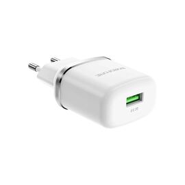 Зарядное устройство BOROFONE BA36A High Speed USB QC3.0 + cable USB to USB-C 18W White (6931474715975)