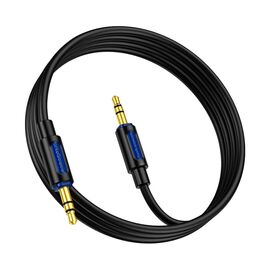 Кабель мультимедийный 3.5mm M to 3.5mm M 1.0m silicone black BOROFONE (6941991114373)